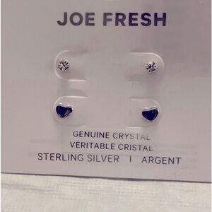 Sterling Silver & Genuine Crystal Earrings